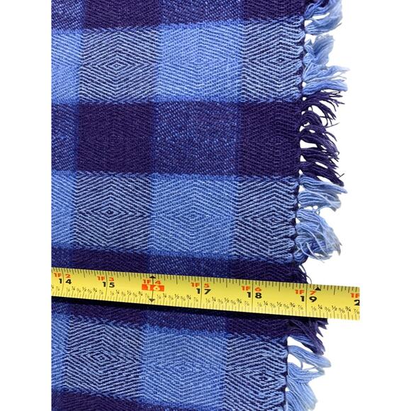 Set of 4 20 x 13 Inch Placemats Blue Buffalo Check Plaid Table Linens - Picture 8 of 9